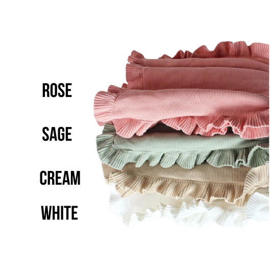 Knitted Ruffle Blanket