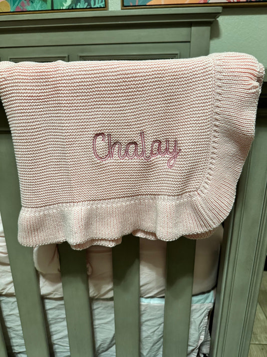 Ruffle Baby Blanket